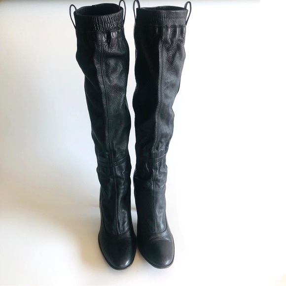 Nine West Leather Pull On Knee High Boots - Picture 4 of 16